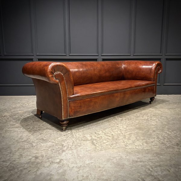 Genuine-Victorian-Brown-Leather-Sofa