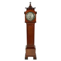 Mahogany cased Chinoiserie style Chiming Grandmother Clock