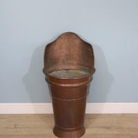 A lovely late 19th or early 20th century handmade French copper grape hod of upright form.