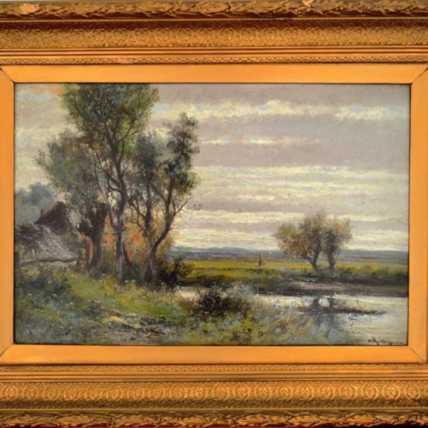 Pair ABRAHAM HULK, Jnr Oil Painting