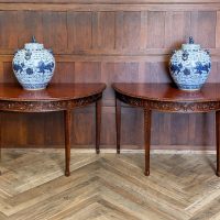 Pair on Mahogany Console Tables SAI4145