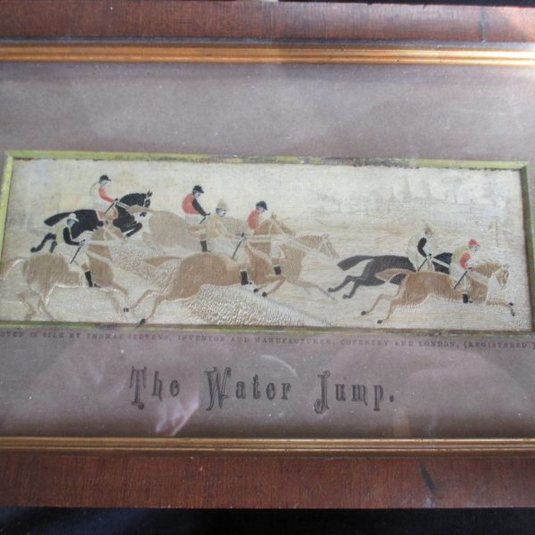 STEVENGRAPH WATER JUMP   THOMAS STEVENS SILK COVENTRY  AND LONDON VERY GOOD