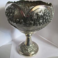 SOLID SILVER GOBLET INDIAN 155 GRAMS  UNMARKED POSSIBLY CUTCH