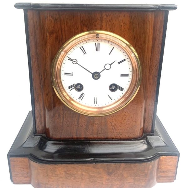 Walnut & Ebonised Bracket Clock