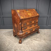 Dutch Marquetry Inlaid Walnut Bureau