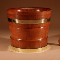 A Large Impressive and Decorative Dutch Coopered Brass and Turned Teak Planter/Jardinière/Wine Cooler, circa 1900