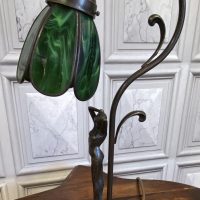Art Deco style adjustable Floral Lady lamp
