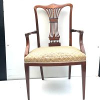 DESK ARMCHAIR INLAID MAHOGANY