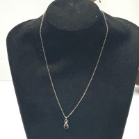 Gold Diamonds &amp; Sapphire Pendant with Gold Chain.