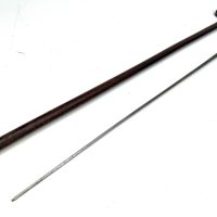 MAHOGANY GENTS WALKING STICK SWORD STICK