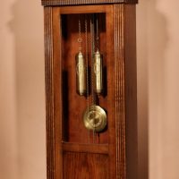 Art Nouveau / Art Deco German Oak Longcase Clock Black Forest Circa 1925