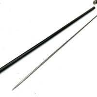 GENTS WALKING STICK SWORD STICK WITH SILVER MOUNTS
