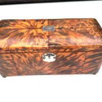 Tortoise Shell tea caddy