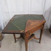 SOLD Edwardian inlaid rosewood envelope table