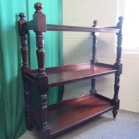 Victorian mahogany serving trolley
