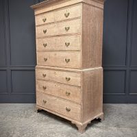 18th Century Bleached Oak Chest on Chest