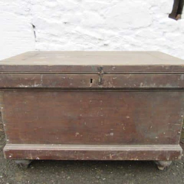 SOLD Victorian pine kist original condition.