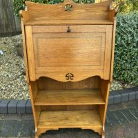 Arts &amp; Crafts Oak Students Bureau Bookcase
