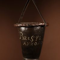 Dated 1776 High Quality Leather Dutch Fire Bucket.