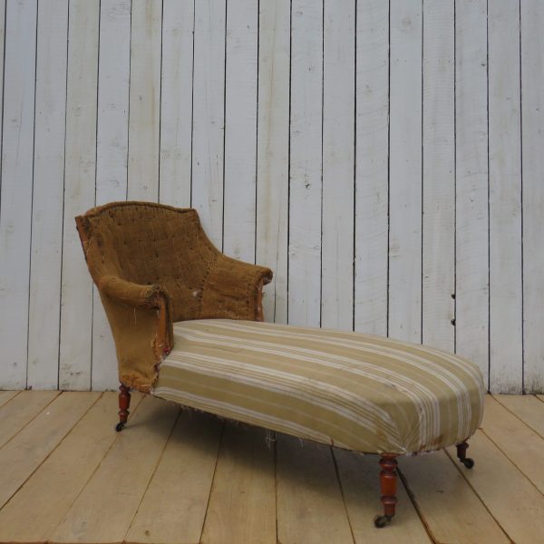 Antique French Napoleon III Daybed Chaise Longue