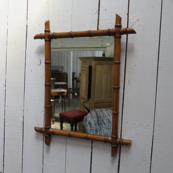 Antique Faux Bamboo Mirror