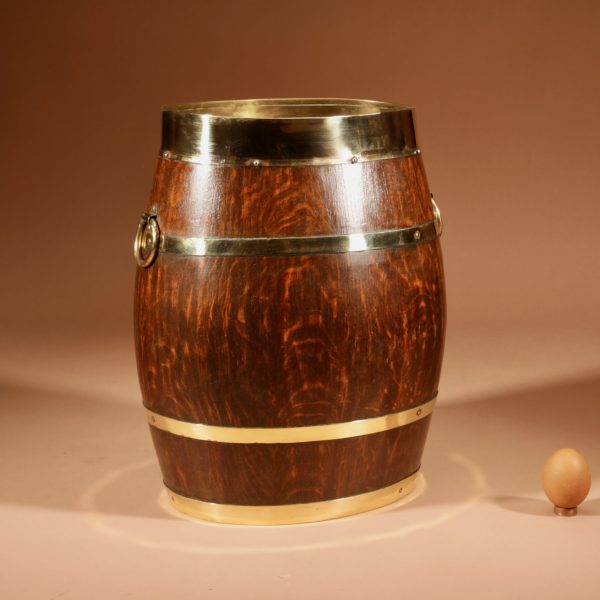 A Coopered Original Oval Oak Umbrella / Stick Stand.