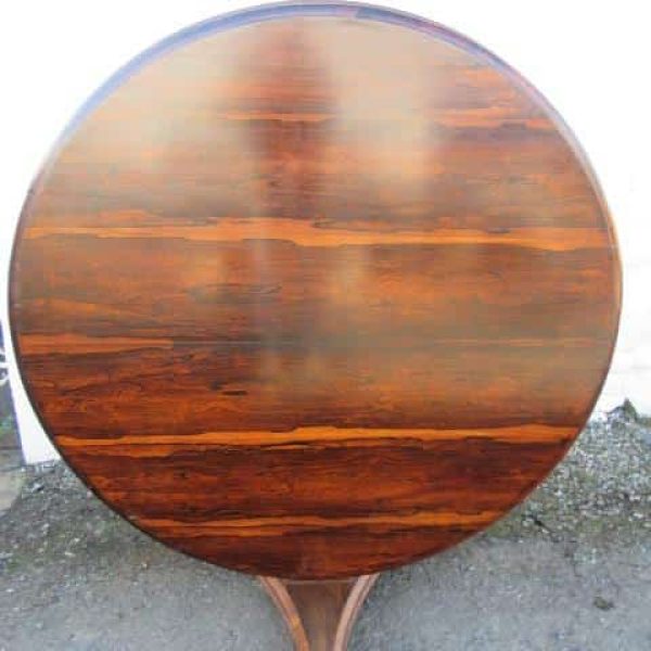 SOLD Victorian rosewood tilt top centre table.