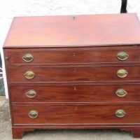 Georgian Gentleman&#8217;s Mahogany Fall Front Bureau.