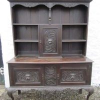SOLD Victorian carved oak dresser