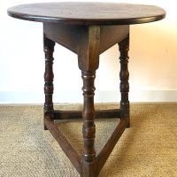 19th Century Oak Cricket Table &#8211; Old Paint C.1850