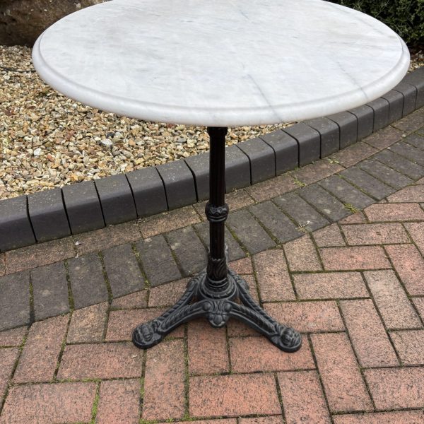 Cast Iron &amp; Marble Top Bistro Table