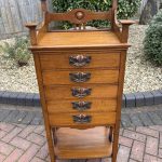 Arts &amp; Crafts Oak Music Filing Cabinet