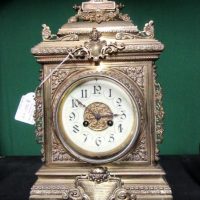 SOLD Victorian Ornate brass bracket clock