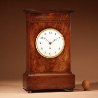 Impressive French Directoire ( 1795-1799 ) Mahogany Mantle Clock.