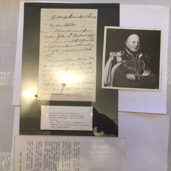 Hand writen from Adolphus Frederick, Prince George Duke of Cambridge in 1848