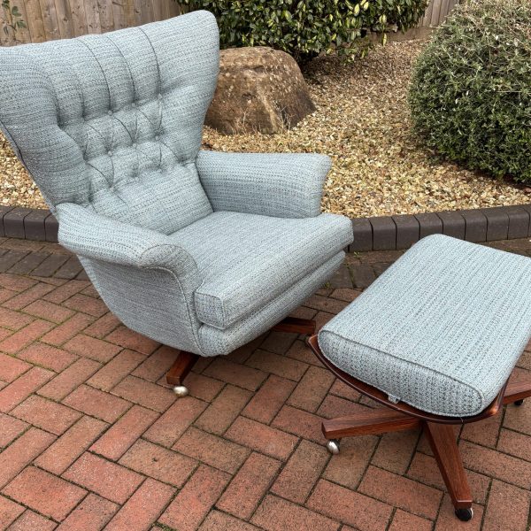 Original Mid Century G Plan 62 Chair and Footstool