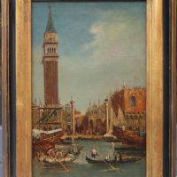 Gondolas in front of St. Mark Square, Venice by Italian painter, late 19th century