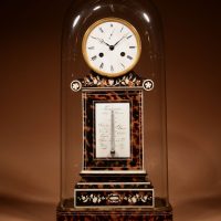 Beautiful And Rare French Pendule/Mantel Clock With Thermometer Circa 1870.