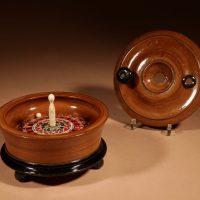Interesting Turned wooden Travel Roulette.