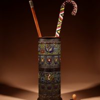 A Rare Bronze Champlevé Japanese Stick/Umbrella Stand.