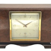 Stunning Vintage Art deco Elliott 8-Day Mantel Clock – Burr Walnut