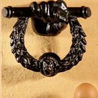 Victorian Cast Iron Complete Door Knocker Circa 1870