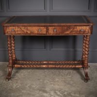 Victorian Walnut Library Writing Table