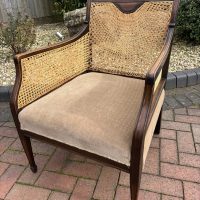 19th Century Mahogany Bergere Armchair