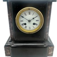 Fabulous Edwardian Marble &amp; Slate Mantel Clock – 8 Day bell striking Clock