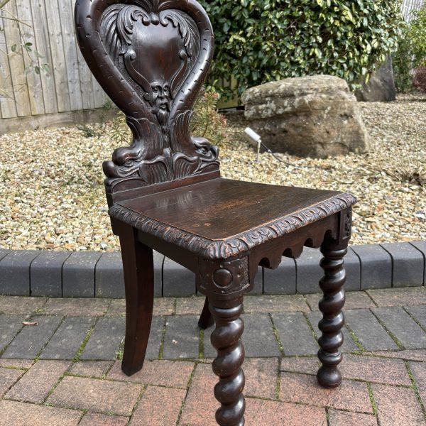Victorian Oak Hall Chair