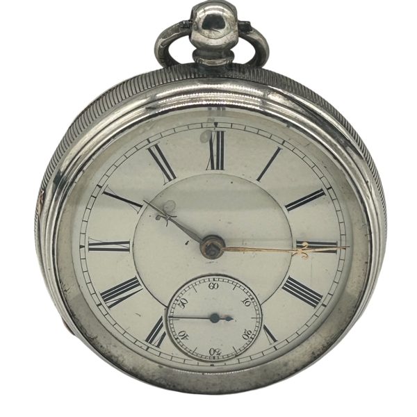 Awesome Antique English Fusee Silver Case Pocket Watch – ca 1887