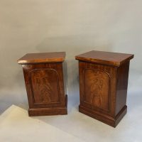 Pair Victorian mahogany pedestal cabinets