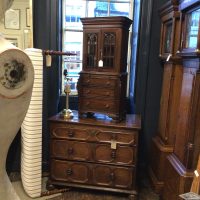 Miniature Mahogany Cabinet Reduced 1/4 Size Bureau Bookcase Apprentice Furniture Sample