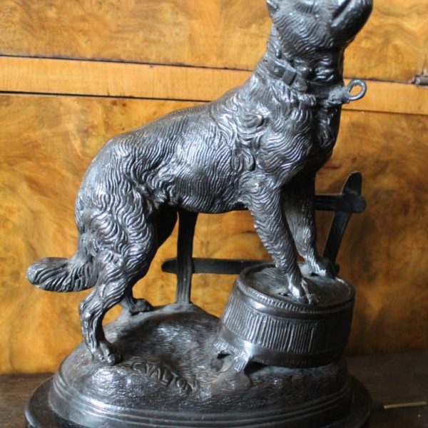 Bronze Sculpture of Guard Dog